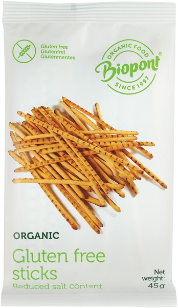 Sticks ligeramente salados sin gluten Biopont BIO