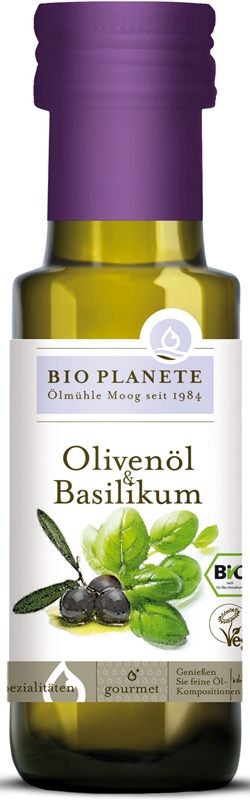 Planete Bio Olivenöl mit Basilikum Bio