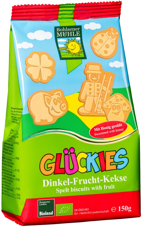 Bohlsener Mühle Spelled biscuits with fruit Smiles