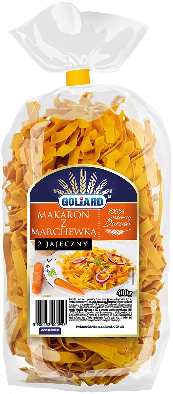 pasta de cinta goliard con zanahorias