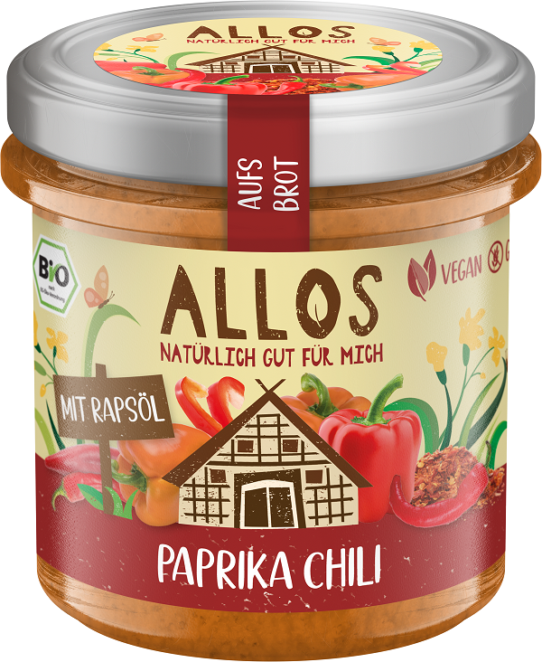 Allos Pasta kremowa z papryką i chili bezglutenowa BIO