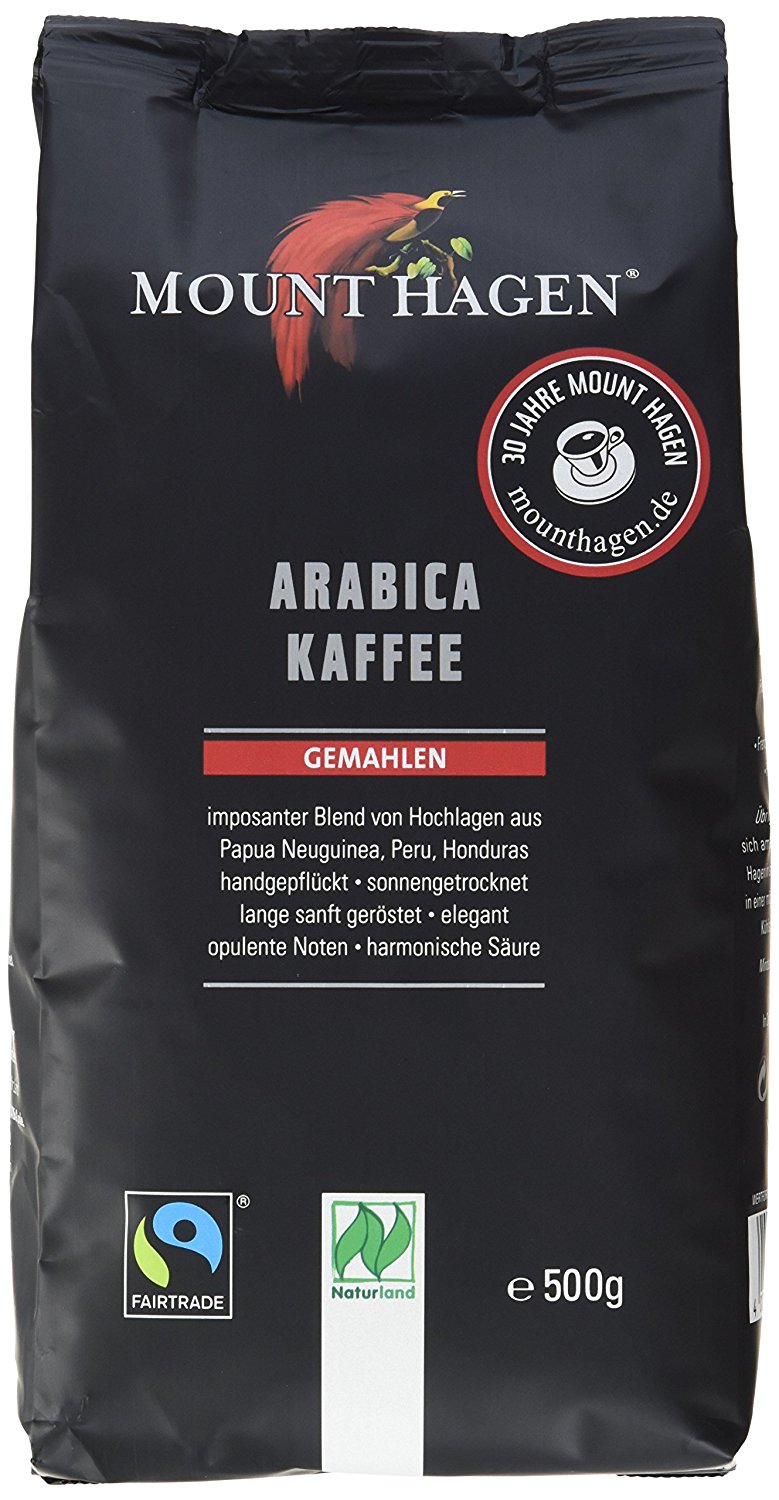 Mount Hagen ground coffee arabica 100% fair trade BIO