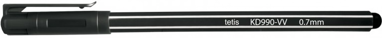 Тетис Ручка KD990 в 0,7 мм черный