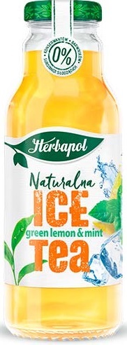 Herbapol Natural Ice Tea gewürzt mit Zitrone und Minze Extrakt aus grünem Tee