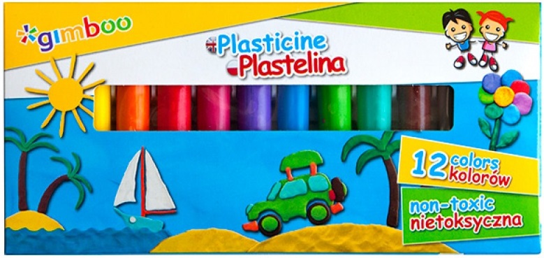 Gimboo Plastilina 12 colores no tóxicos