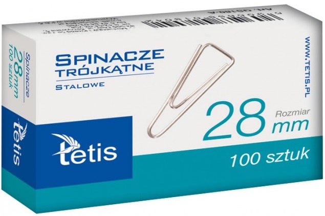 Tetis Spinacz biurowy trójkątny 28 mm