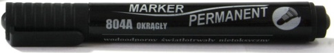 punta redonda impermeable negro marcador permanente
