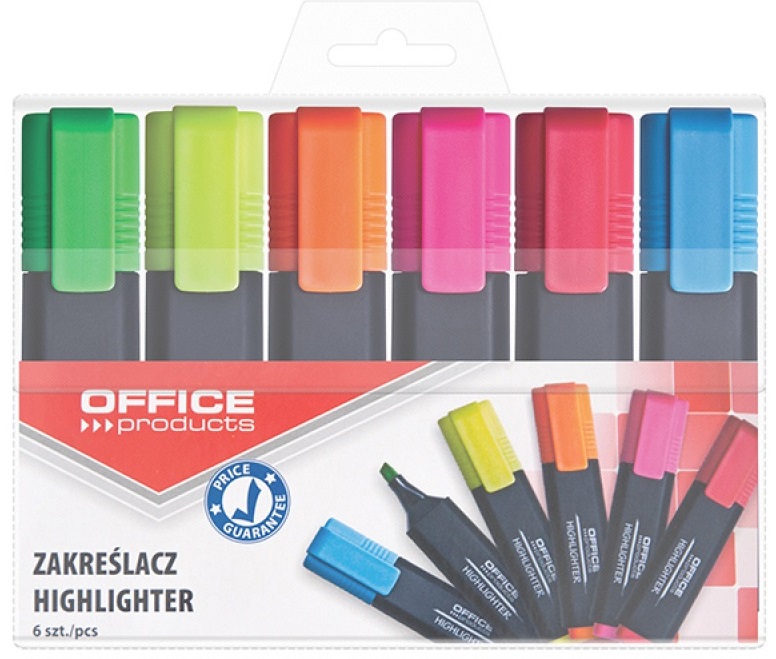 6 colores marcadores de oficina