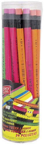 Easy triangular jumbo pencil with HB Fluo eraser