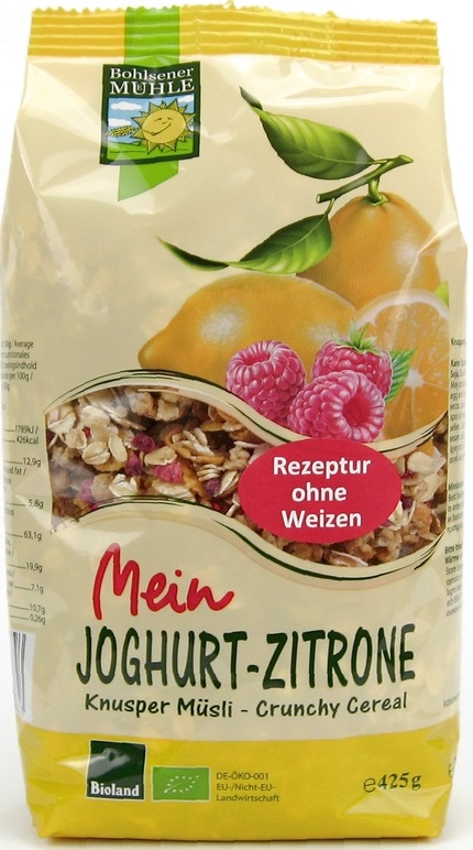 Bohlsener Mühle Organic yoghurt-lemon crunchy