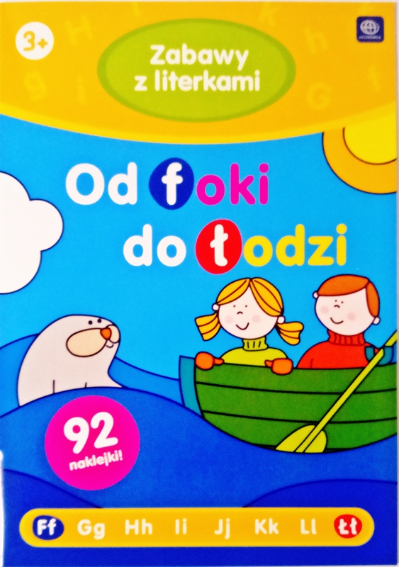 Interdruk Kolorowanka z naklejkami Zabawy z literkami