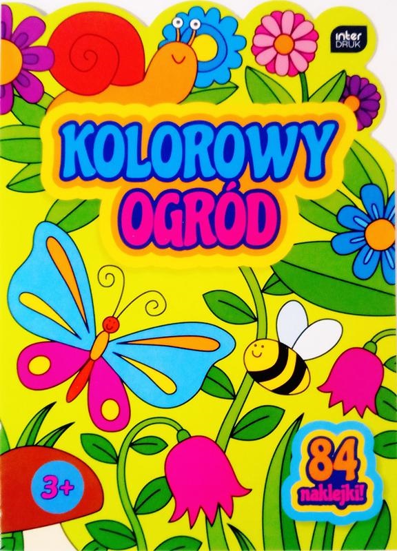 Interdruk книжка-раскраска с наклейками «Красочный сад»