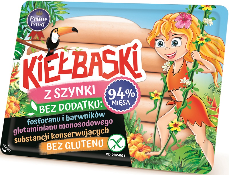 Prime Food Kiełbaski z szynki 94 % mięsa