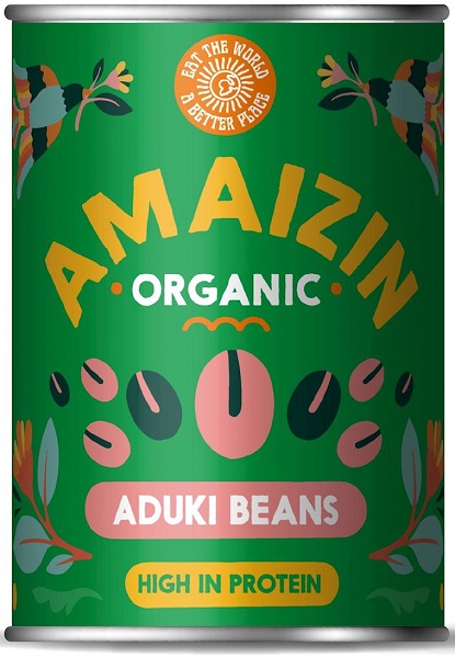 Amaizin BIO adzuki beans in gluten-free brine
