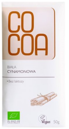 Cocoa White cinnamon tablet BIO Lactose-free