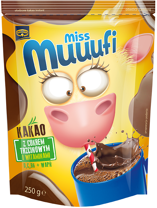 Kruger Miss Muuufi Cocoa instant with cane sugar and vitamins