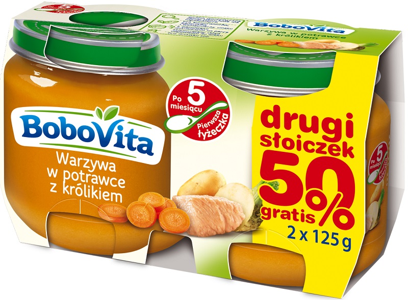 BoboVita Warzywa w potrawce z królikiem dwupak