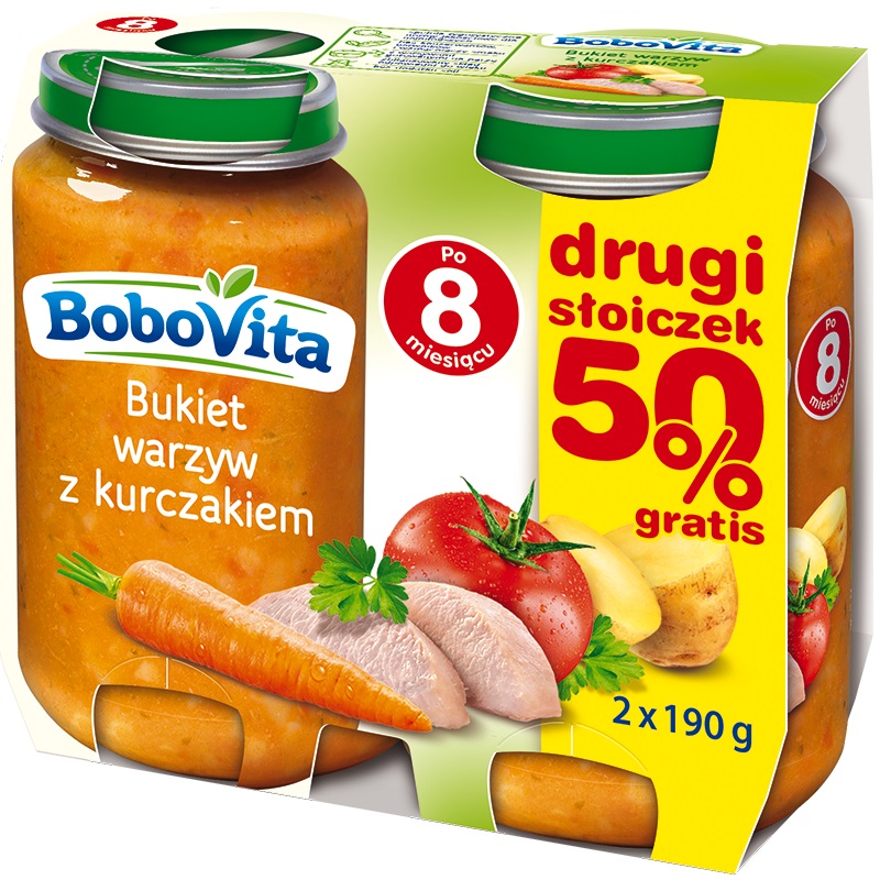 BoboVita Овощное ассорти с курицей двойной упаковке
