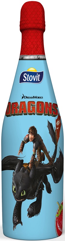 Stovit Dragons Brausegetränk für Kinder mit Erdbeergeschmack