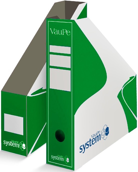 VauPe Pappbehälter für Dokumente von A4 / 80 325x255x80mm grün