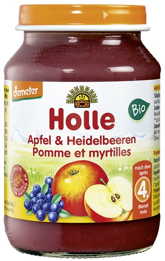 Holle Apfel mit einer glutenfreien Blaubeere BIO