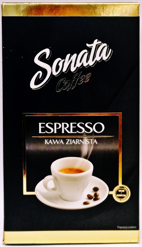 Sonata Coffe Espresso. Coffee beans