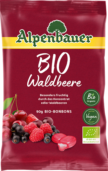 Alpenbauer Cukierki z nadzieniem o  smaku owoców leśnych BIO