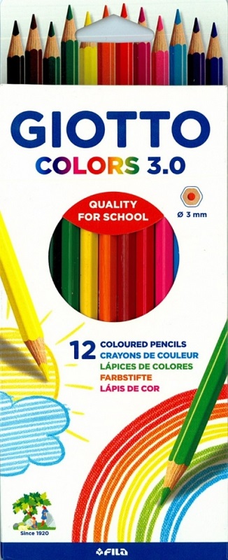 Giotto Kredki Colors 3.0 mm 12 kolorów