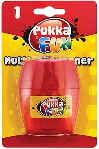 Pukka Fun Pencil Sharpener with a container