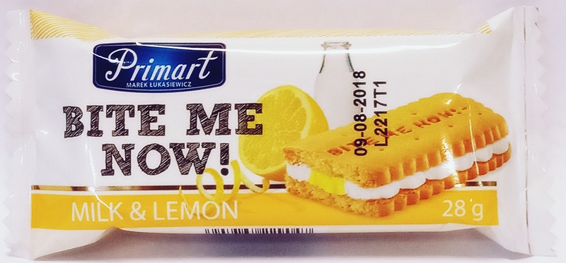 PRIMART Bite Me Now! Печенье с кремом молоком и сливками с лимонным вкусом