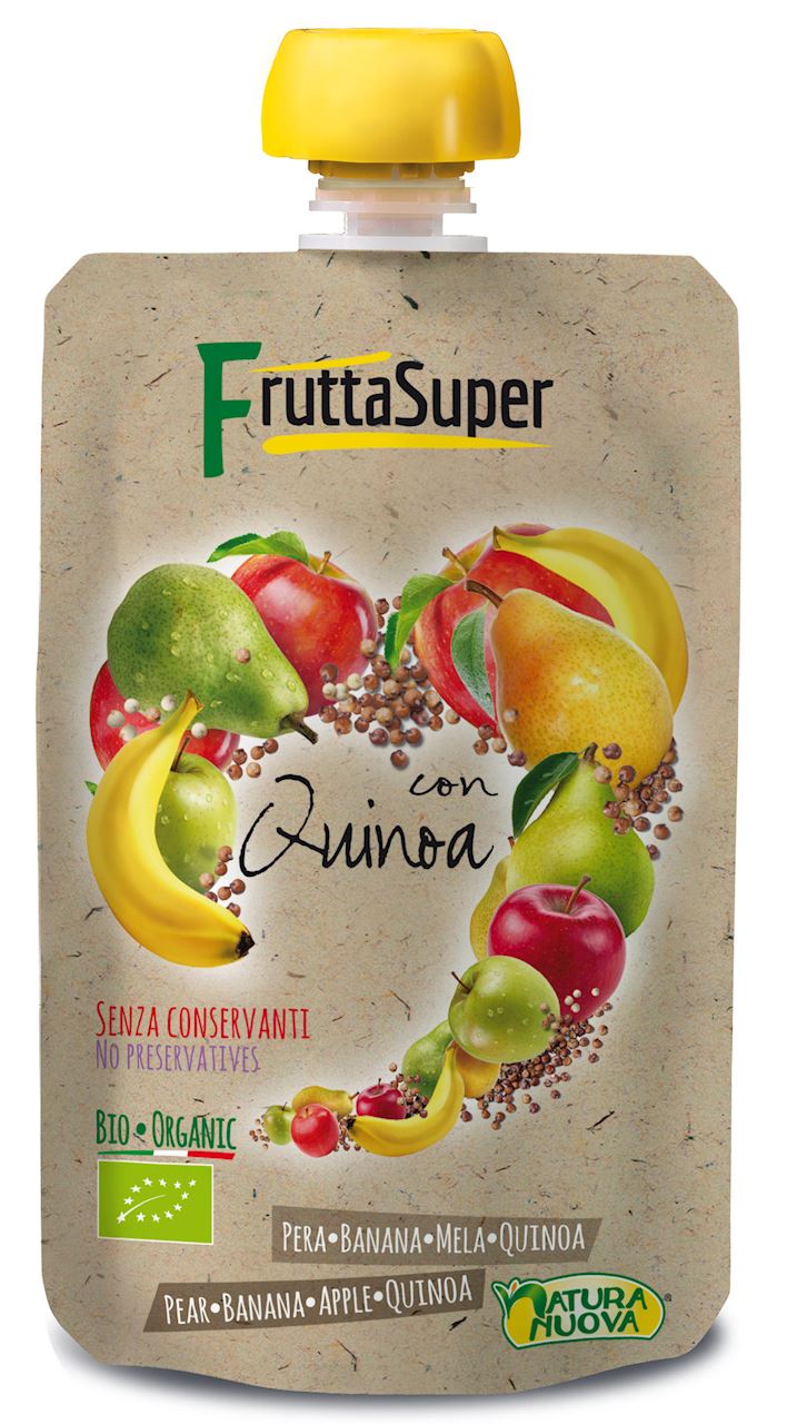 Natura Nuova Frutta Super Fruit puree pear-banana-apple-quinoa BIO