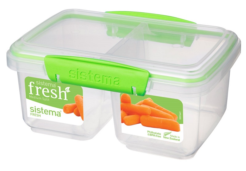 Sistema Medium container Split Green Fresh 850 ml