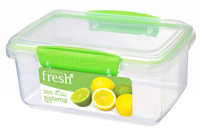 Sistema Rectangular container Green Fresh 1 l
