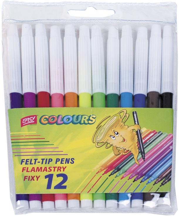 Easy Felt Tip Pens 12 colores
