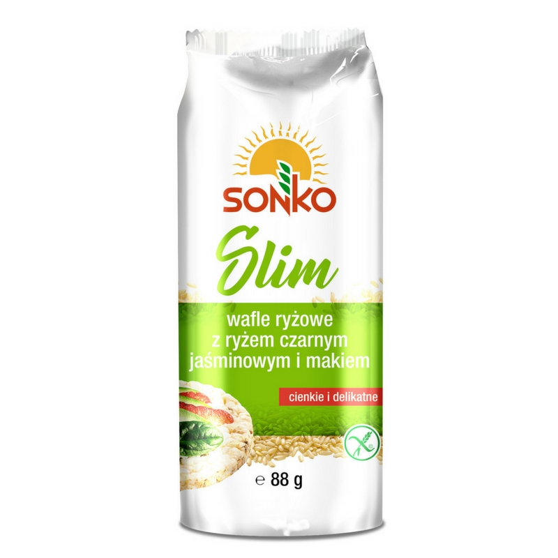 Arroz Sonko Wafle Slim con arroz jazmín negro y semillas de amapola