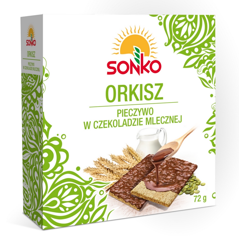Sonko Pan de espelta en chocolate con leche