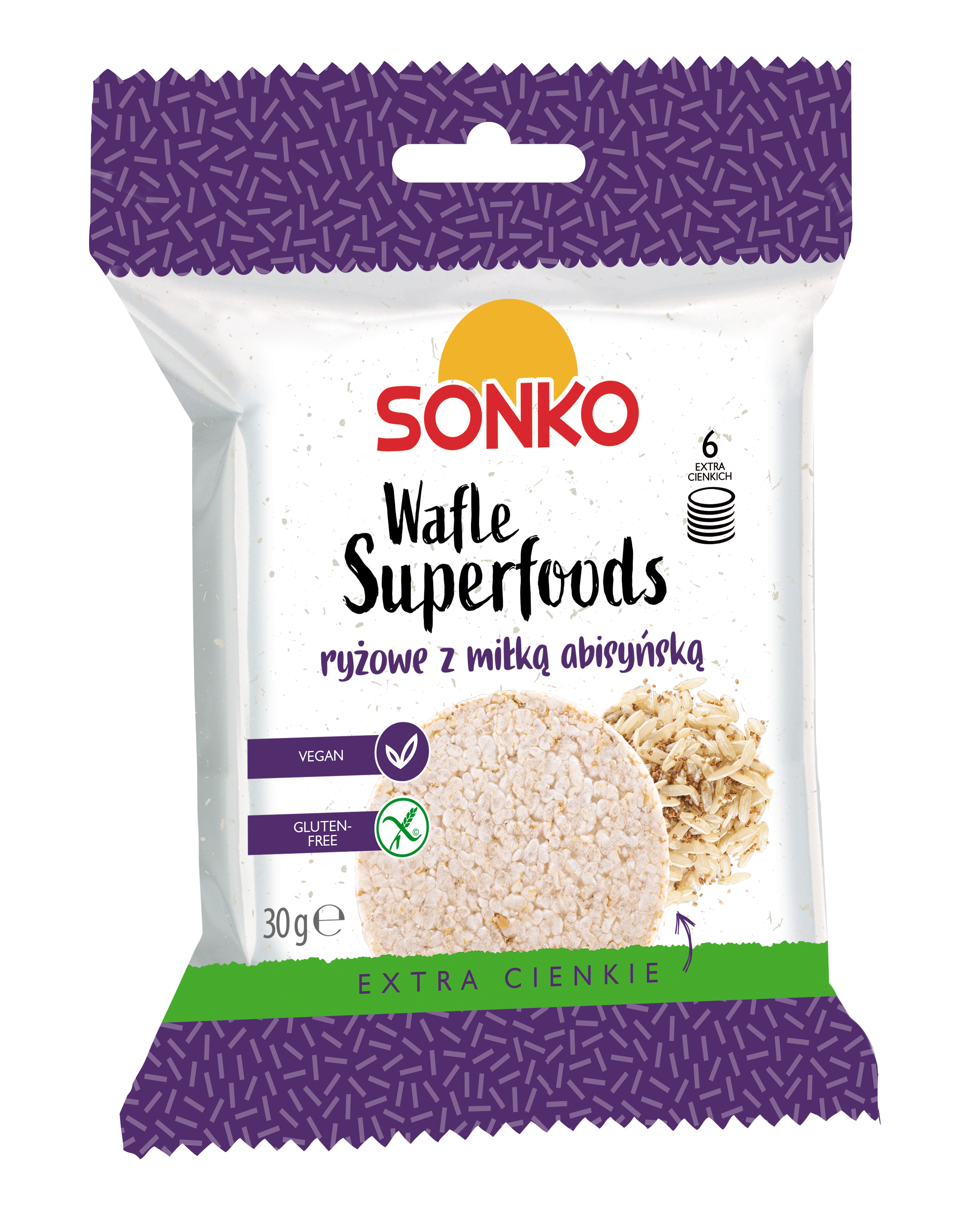 Sonko wafers rice superfoods + sweet Abyssinian