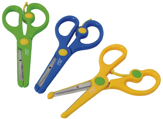 Easy School Scissors Mezcla de colores de 13 cm