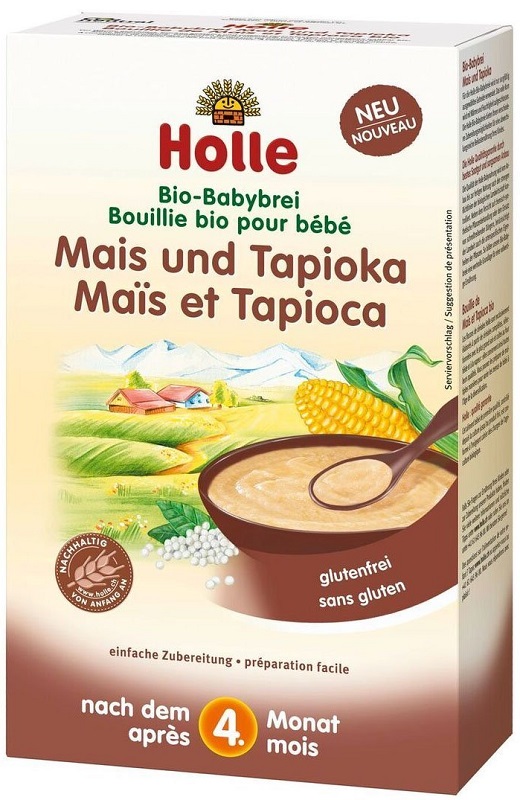 Holle Gachas de maíz orgánico con tapioca sin gluten BIO