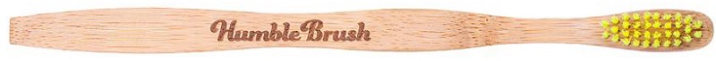Humble Brush Зубная щетка для взрослых бамбук мягкий желтый 19 см