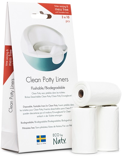 Clean Potty Nats Одноразовые мешочки, полоскание, биоразлагаемые 3x10 шт.