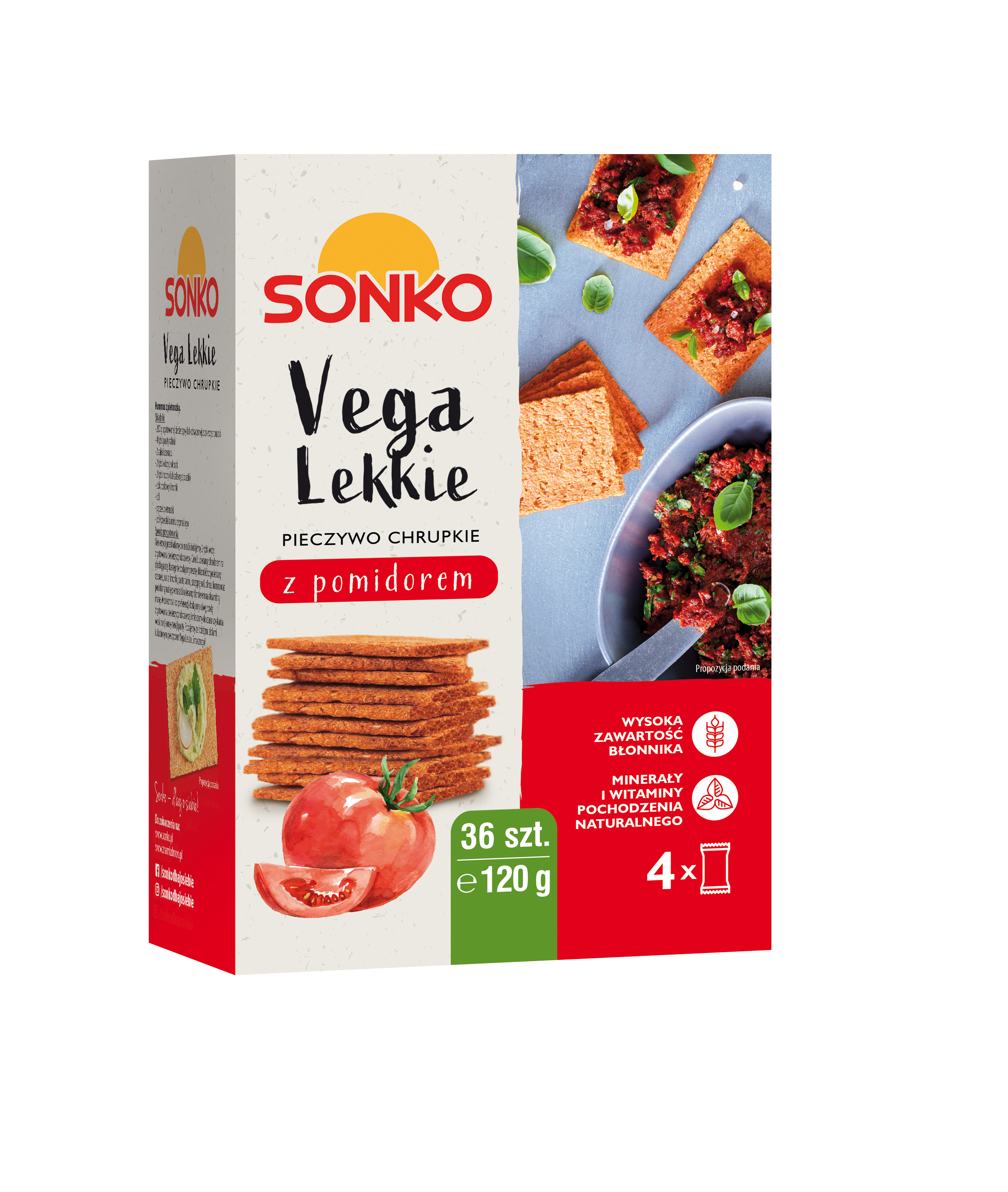 Sonko Pieczywo Vega Lekkie pomidor