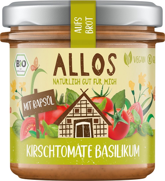 Allos Pasta kremowa z pomidorami cherry i bazylią bezglutenowa BIO