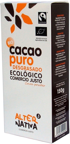 AlterNativa3 cacao en polvo de comercio justo sin gluten