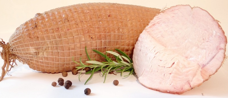 Traditional food. Turkey ham 100% turkey