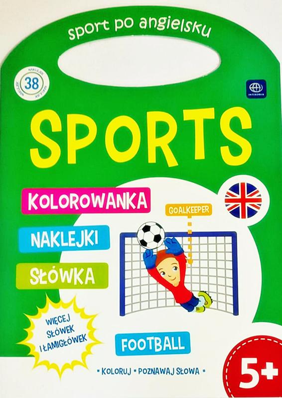 Interdruk Coloring book with handle sport in English "Sports" Color, get to know the words