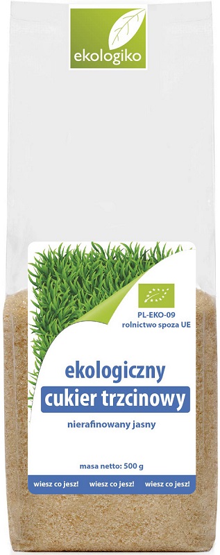 Ekologiko Ekological Unrefined bright cane sugar