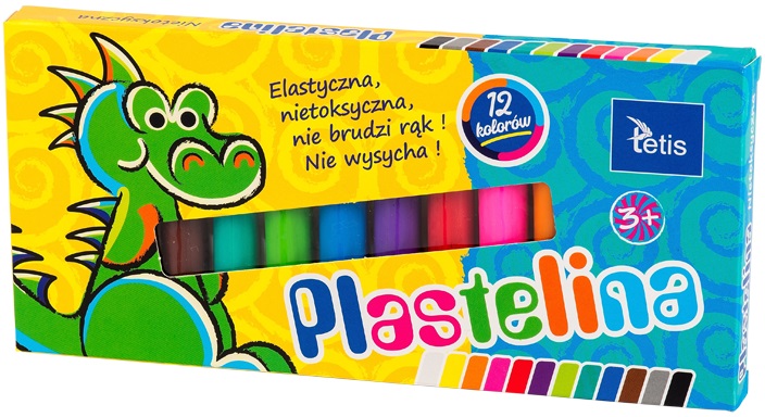 Tetis Plastelina 12 kolorów