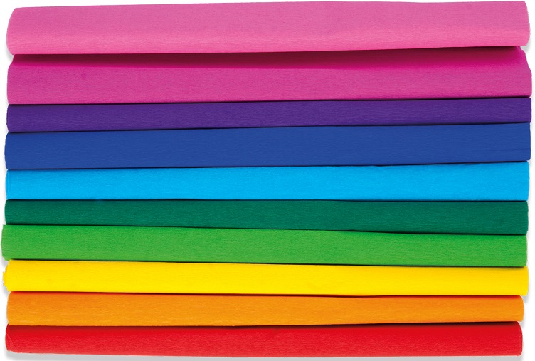 Happy Color Crepe paper 25x200cm mix rainbow