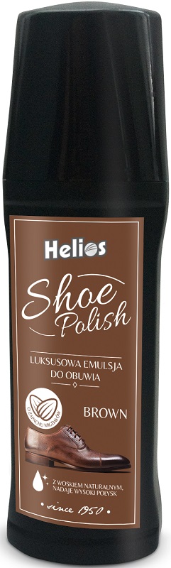 Helios Shoe Polish Luxury Emulsion for brown footwear